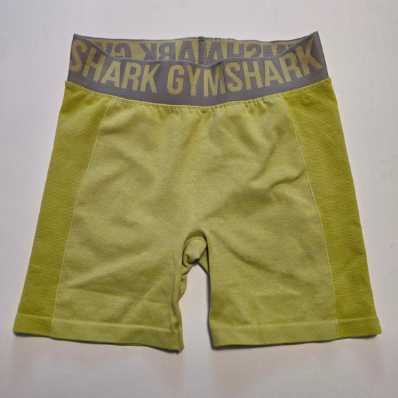 Gymshark Pants - Gymshark Flex Cycling Shorts Seamless Marl Yellow Grey Size Small